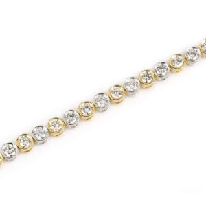 18k Two Colour Gold Diamond Bracelet 4.42ct G/VS