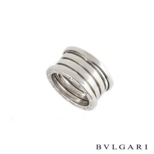 Bvlgari 18k White Gold B.zero1 Ring Size 54 AN191026