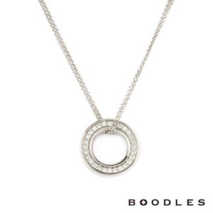 Boodles 18k White Gold Diamond Set Roulette Pendant 0.87ct G/VS