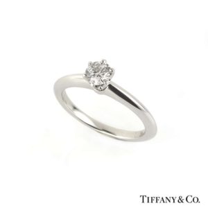 Tiffany & Co Diamond Ring in Platinum 0.20ct G/VVS2 B&P