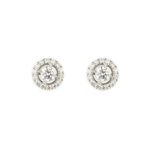 18k White Gold Diamond Set Earstuds 0.48ct H/VS2