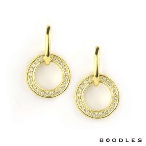 Boodles 18k Yellow Gold Roulette Diamond Earrings 0.30ct