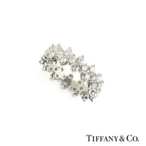 Tiffany and Co. Aria Full Diamond Eternity Ring in Platinum 2.49ct