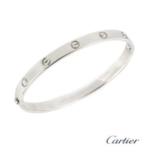 Cartier 18k White Gold Love Bangle Size 20 B6035420