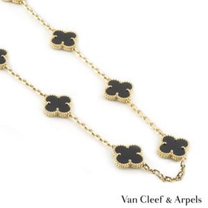 Van Cleef & Arpels 18k Yellow Gold Vintage Alhambra Necklace