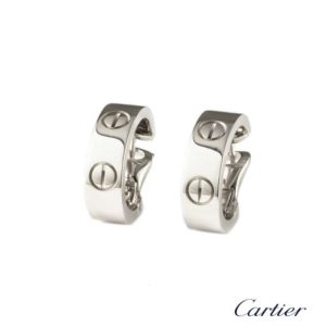 Cartier 18k White Gold Love Earrings B8022400