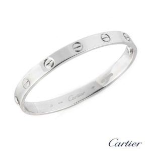 Cartier 18k White Gold Love Bangle Size 16 B6035416
