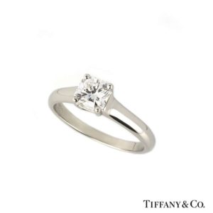 Tiffany & Co Lucida Cut Diamond Ring in Platinum 0.81ct D/IF