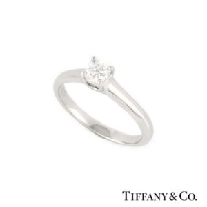 Tiffany & Co. Lucida Cut Diamond Ring in Platinum 0.40ct I/VVS1