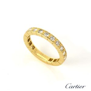 Cartier 18k Yellow Gold Diamond Set Lanieres Ring