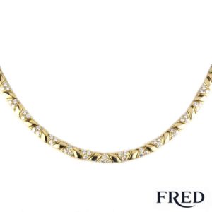FRED 18k Yellow Gold Diamond Set Necklet
