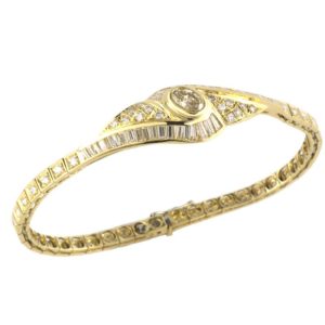 18k Yellow Gold Diamond Set Fancy Bracelet 4.70ct