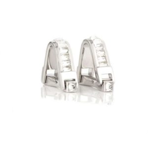 18k White Gold Baguette Diamond Cufflinks 4.76ct