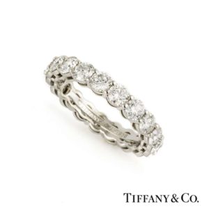 Tiffany & Co Full Diamond Eternity Ring in Platinum 3.02ct