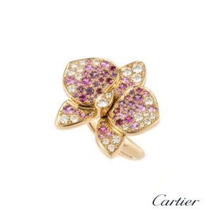 Cartier 18k Rose Gold Caresse DOrchide_se Par Cartier Ring N4224500