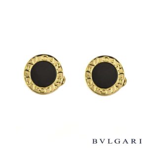 Bvlgari 18k Yellow Gold Bvlgari Bvlgari Onyx Cufflinks