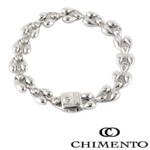 Chimento 18k White Gold Diamond Set Fancy Link Bracelet