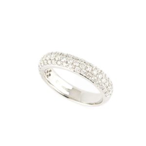 Round Brilliant Cut Diamond Half Eternity Ring in Platinum 1.20ct