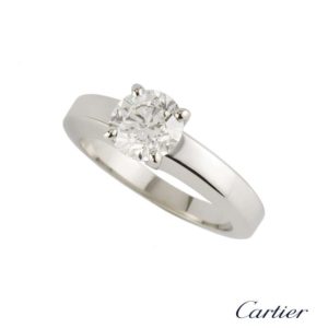 Cartier Round Brilliant Cut Diamond D_claration Ring in Platinum 1.19ct G/VVS1