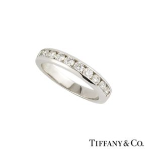 Tiffany & Co. Diamond Half Eternity Ring in Platinum 0.50ct