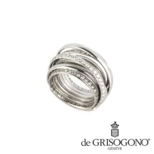 De Grisogono 18k White Gold Diamond Allegra Ring 2.40ct