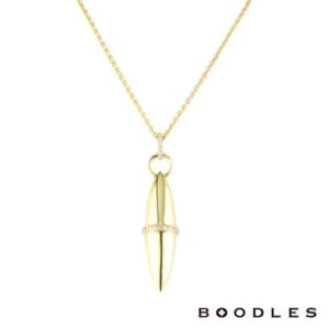 Boodles 18k Yellow Gold Diamond Set Velocity Pendant 0.30ct