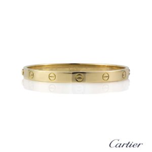 Cartier 18k Yellow Gold Love Bangle Size 18 B6035518