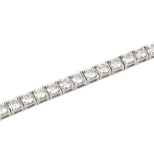 18k White Gold Diamond Line Bracelet 6.80ct