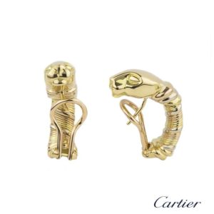Cartier 18k Three Colour Gold Panthere Earrings