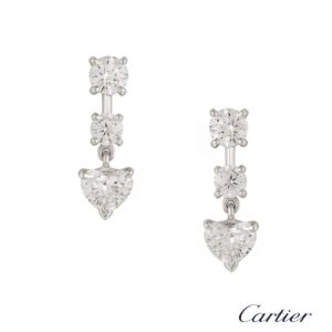 Cartier 18k White Gold Diamond Drop Earrings HP800977