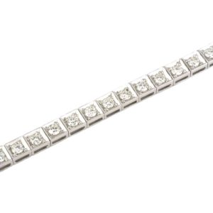 18k White Gold Diamond Line Bracelet 6.90ct