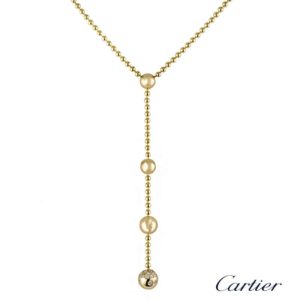 Cartier 18k Yellow Gold Draperie de Decolette Drop Necklace