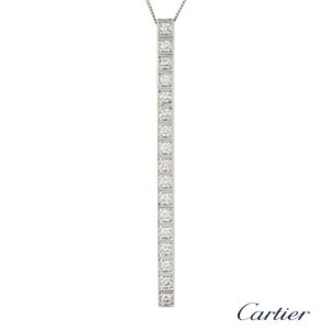 Cartier 18k White Gold Diamond Set Lanieres Pendant