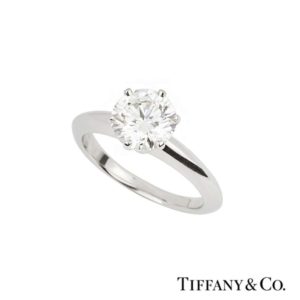 Tiffany & Co. XXX Round Brilliant Cut Diamond Ring 1.67ct H/VS1 B&P