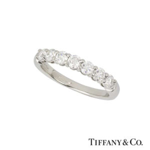 Tiffany & Co. Half Diamond Eternity Ring in Platinum 0.50ct