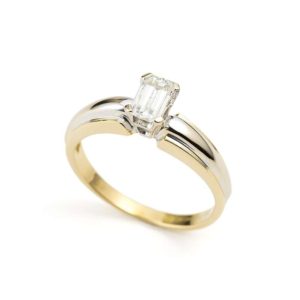 18ct Yellow Gold Royal Crest Cut Diamond Ring 0.66ct I/VVS1