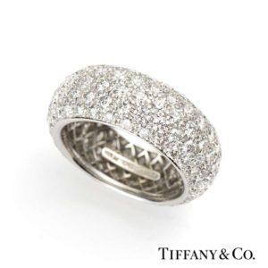 Tiffany & Co. Etoile 5 Row Diamond Ring in Platinum 3.30ct G/VS
