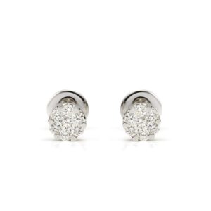 18WG 0.89TDW Round Cluster Earrings