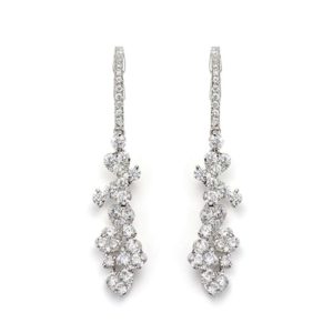 18WG 2.33TDW Diamond Drop Earrings