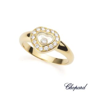 Chopard 18k Yellow Gold Happy Diamonds Heart Ring 82/1084-20
