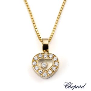Chopard 18ct Y/G Happy Diamonds Heart Pendant 79/2936-20