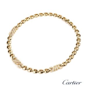 Cartier 18ct Yellow Gold Diamond Necklace