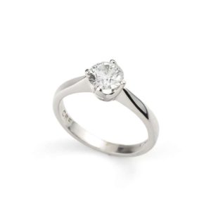 Platinum Diamond Ring 0.70ct D/VVS1 Round Brilliant Cut