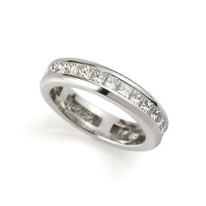 Platinum Diamond Full Eternity Ring 1.96ct F/G VS Size J1/2