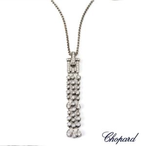 Chopard 18k White Gold Diamond Necklace 2.42ct B&P 79/4669-1001