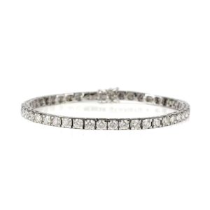 18k White Gold Diamond Line Bracelet 7.32ct Total