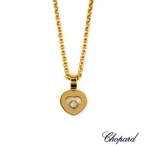 Chopard 18k Yellow Gold Happy Diamonds Heart Necklace 79/2897-20