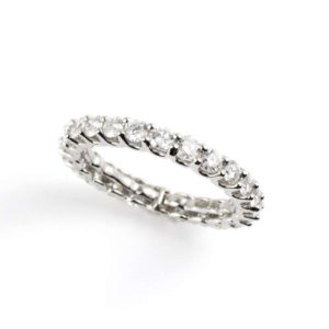 18k White Gold Full Diamond Eternity Ring 1.80ct Total
