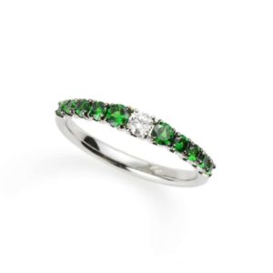 18k White Gold Tzvarite and Diamond Dress Ring