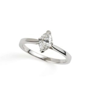 18k White Gold Marquise Diamond Ring 0.62ct D/VS1